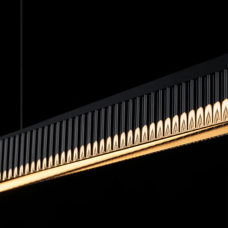 Black Ceiling Pendant Light Modern LED Island Fixture for Kitchen