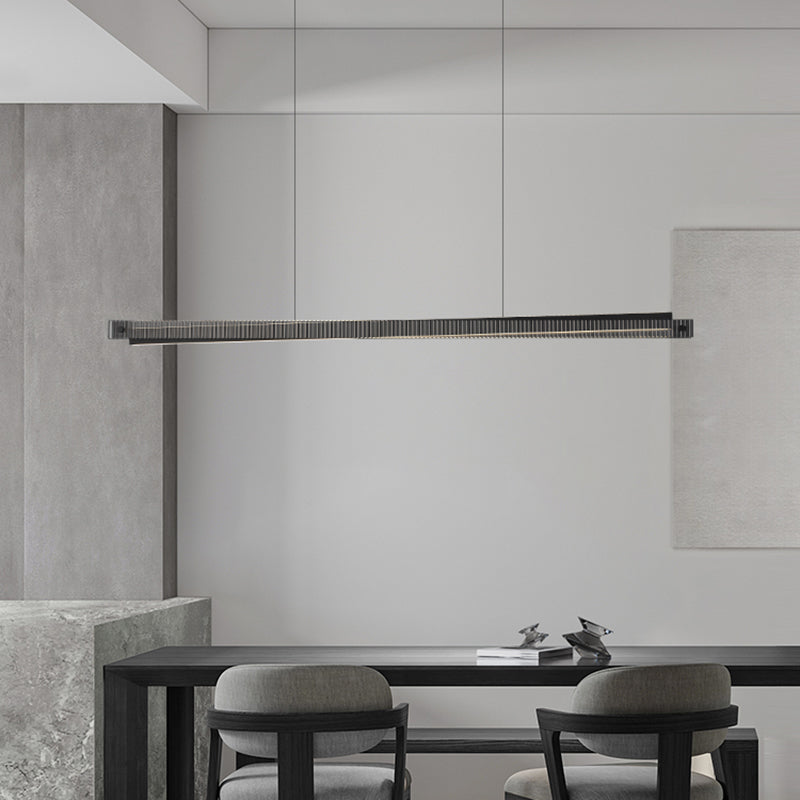 Black Ceiling Pendant Light Modern LED Island Fixture for Kitchen
