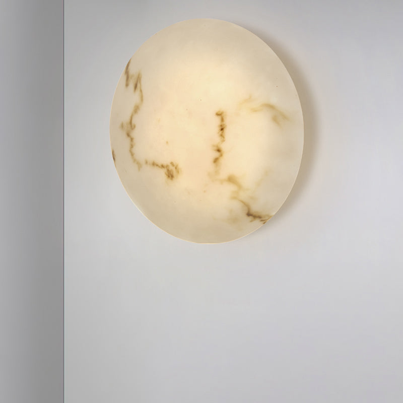 Resin LED Wall Lighting Contemporary Round Wall Sconce in White