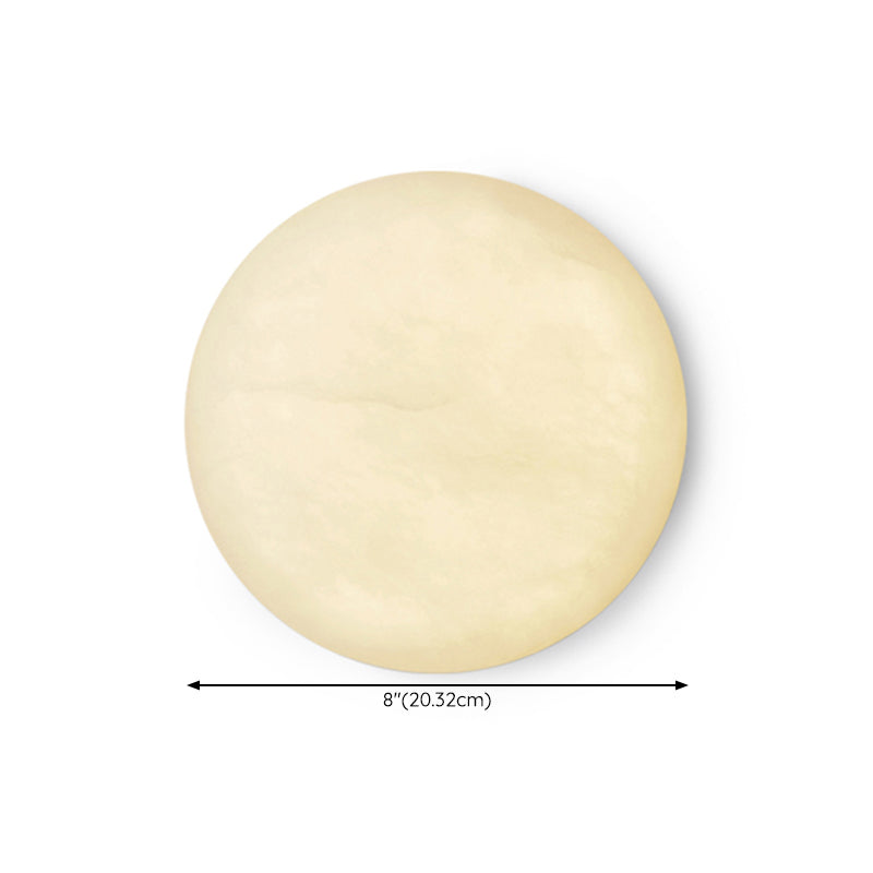 Resin LED Wall Lighting Contemporary Round Wall Sconce in White