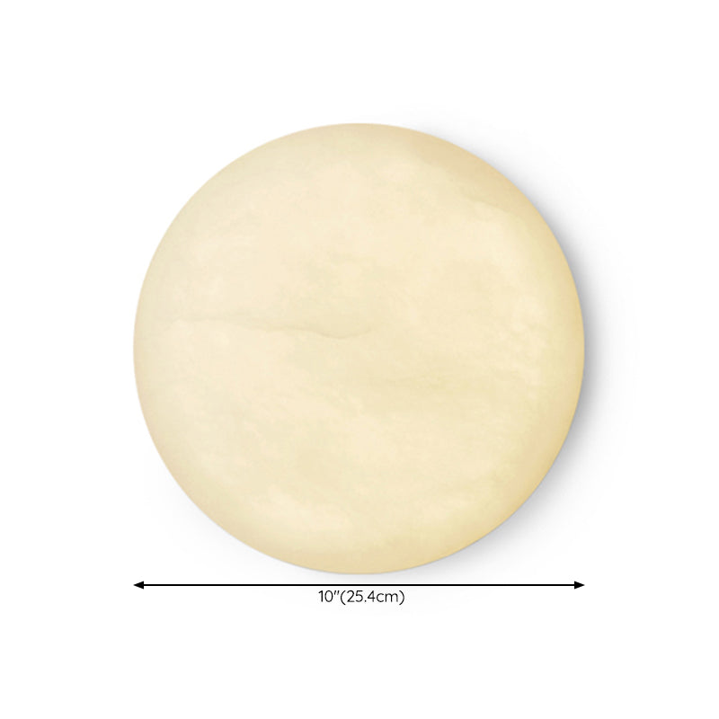 Resin LED Wall Lighting Contemporary Round Wall Sconce in White