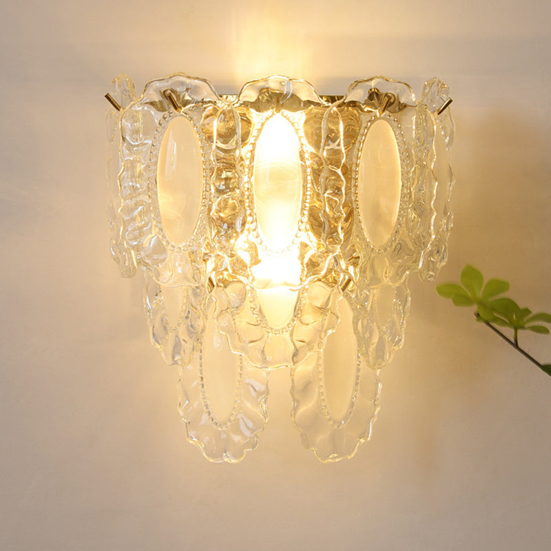 Nordic Wall Light Fixture Creative Wall Light Sconce with Glass Shade for Bedroom