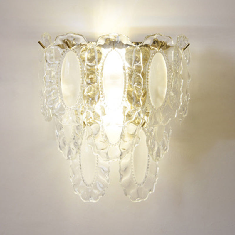 Nordic Wall Light Fixture Creative Wall Light Sconce with Glass Shade for Bedroom