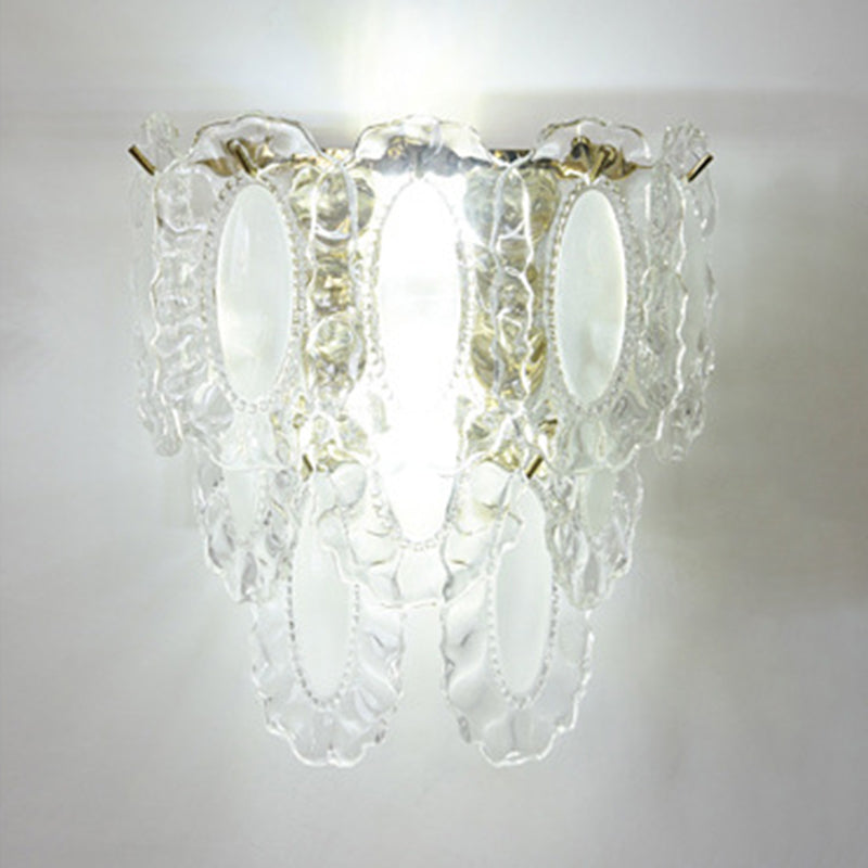 Nordic Wall Light Fixture Creative Wall Light Sconce with Glass Shade for Bedroom
