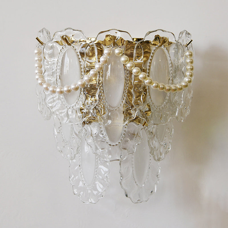 Nordic Wall Light Fixture Creative Wall Light Sconce with Glass Shade for Bedroom