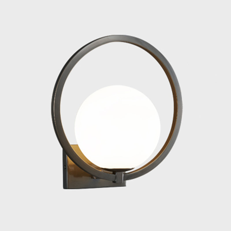 Modern 1 Light Wall Lamp Glass Wall Vanity Lights for Powder Room