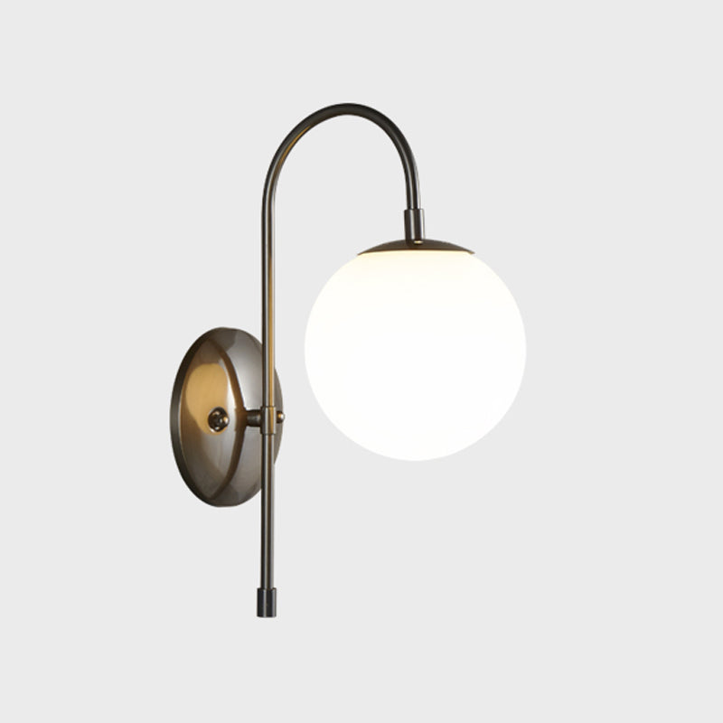 Modern 1 Light Wall Lamp Glass Wall Vanity Lights for Powder Room