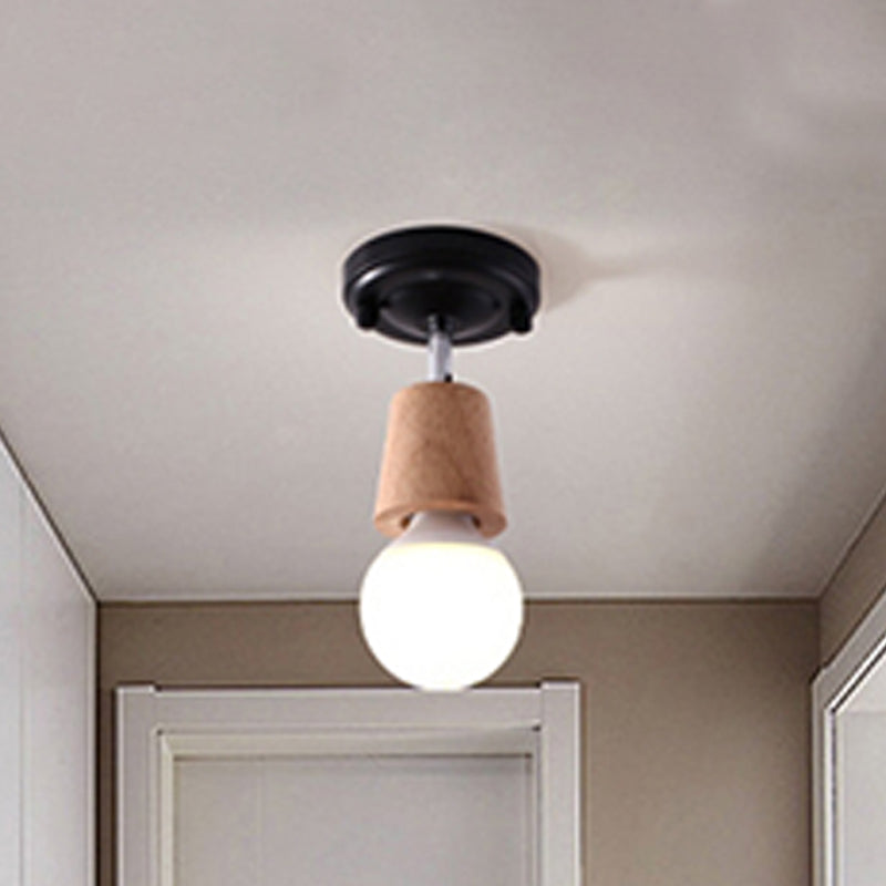 Contemporary Wall Lamp Wooden Wall Vanity Lights for Powder Room