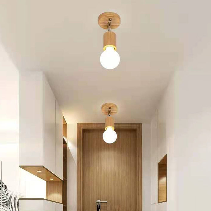 Contemporary Wall Lamp Wooden Wall Vanity Lights for Powder Room