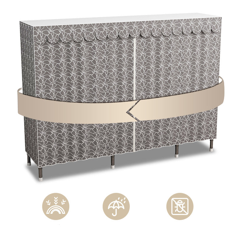 Freestanding Metal Frame Wardrobe Modern Removable Wardrobe with Legs
