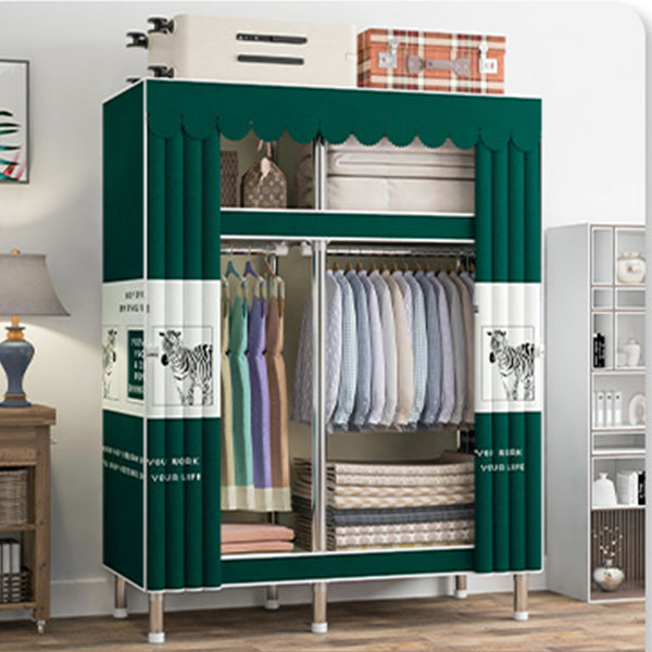 Freestanding Metal Frame Wardrobe Modern Removable Wardrobe with Legs