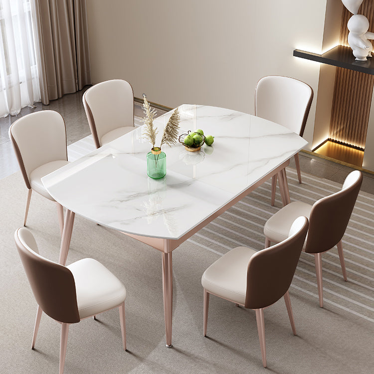 Glam Foldable Stone Dining Room Stainless Steel Base for Dining Room