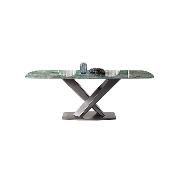 Contemporary Rectangle Dining Room Table Pedestal Dining Table