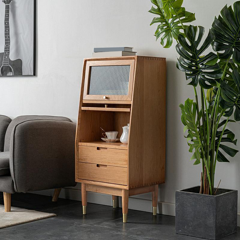 Mid-Century Modern Rectangle Accent Chest Solid Wood Straight Legs Chest