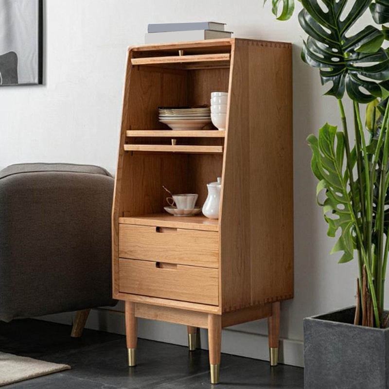 Mid-Century Modern Rectangle Accent Chest Solid Wood Straight Legs Chest