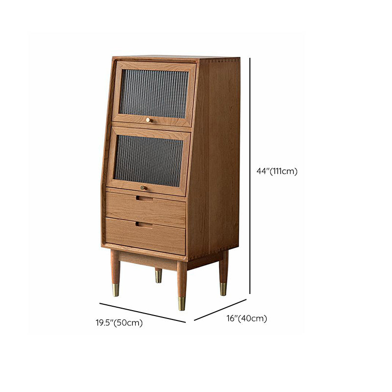 Mid-Century Modern Rectangle Accent Chest Solid Wood Straight Legs Chest