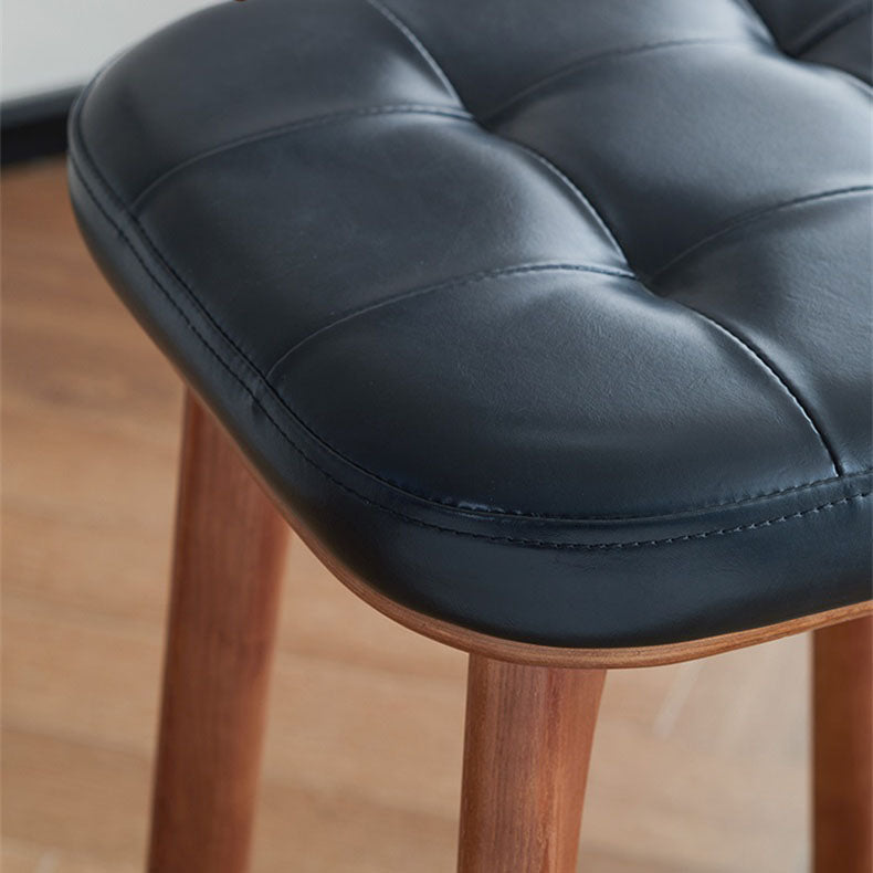 Industrial Style Wood Counter Chair Footrest Counter Stool for Living Room
