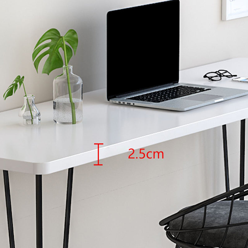 Modern Wood Rectangle Bar Table Metal Legs for Milk Tea Shop