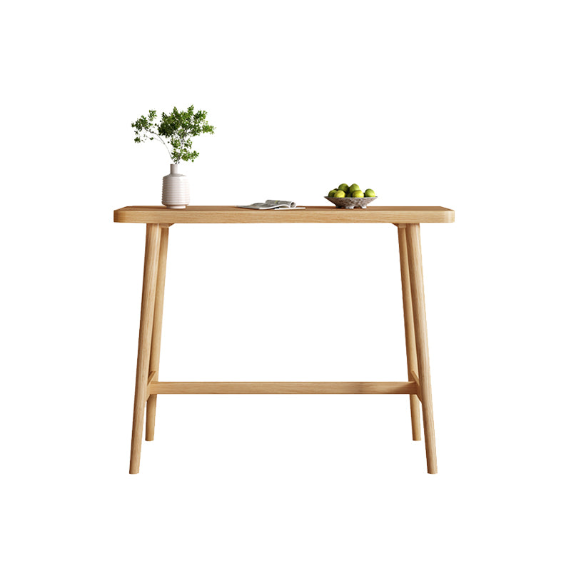 Modern Solid Wood Bar Table Rectangle Dining Table for Kitchen