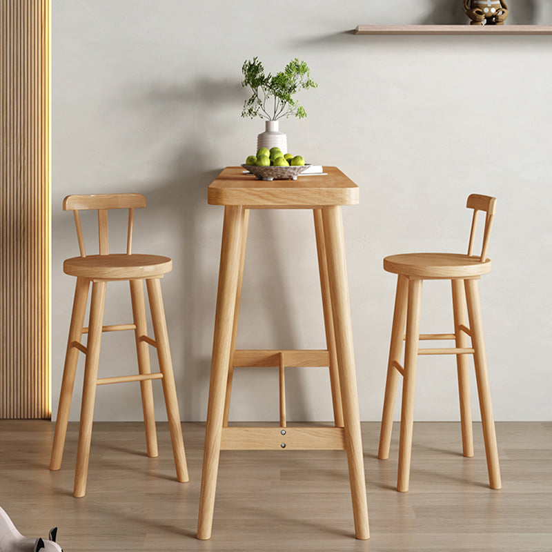 Modern Solid Wood Bar Table Rectangle Dining Table for Kitchen