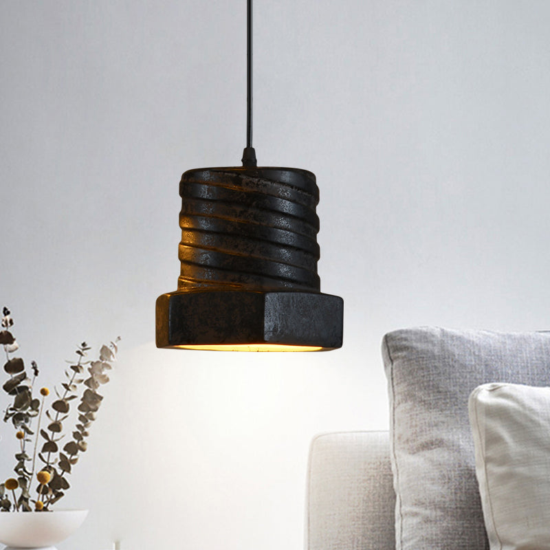 Lampada a sospensione cilindri/cupola in fabbrica Kit di luce sospesa in ceramica in nero per sala da pranzo