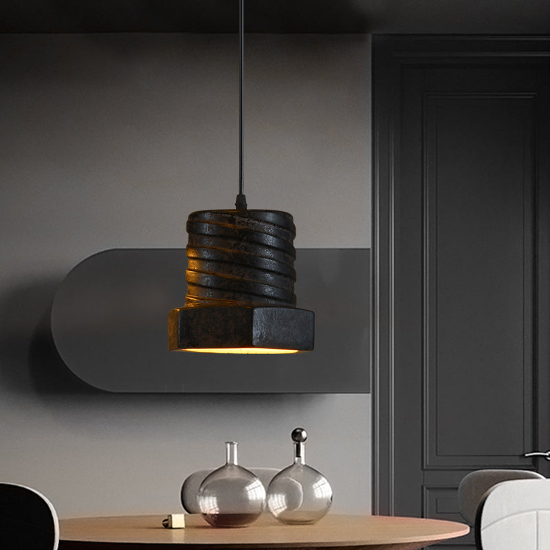 Lampada a sospensione cilindri/cupola in fabbrica Kit di luce sospesa in ceramica in nero per sala da pranzo