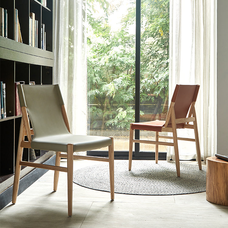 Modern Simple Side Chair Solid Wood Frame Side Dining Chair for Dining Room