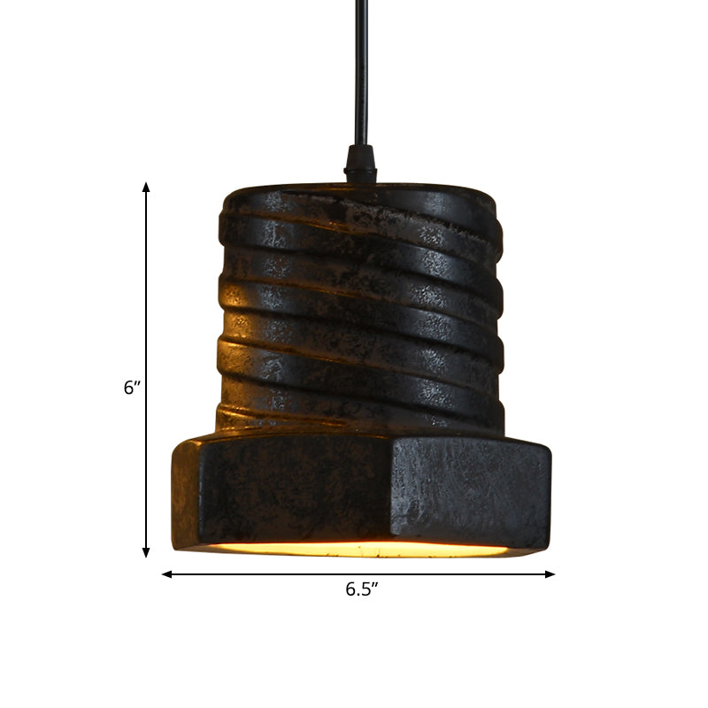 Lampada a sospensione cilindri/cupola in fabbrica Kit di luce sospesa in ceramica in nero per sala da pranzo