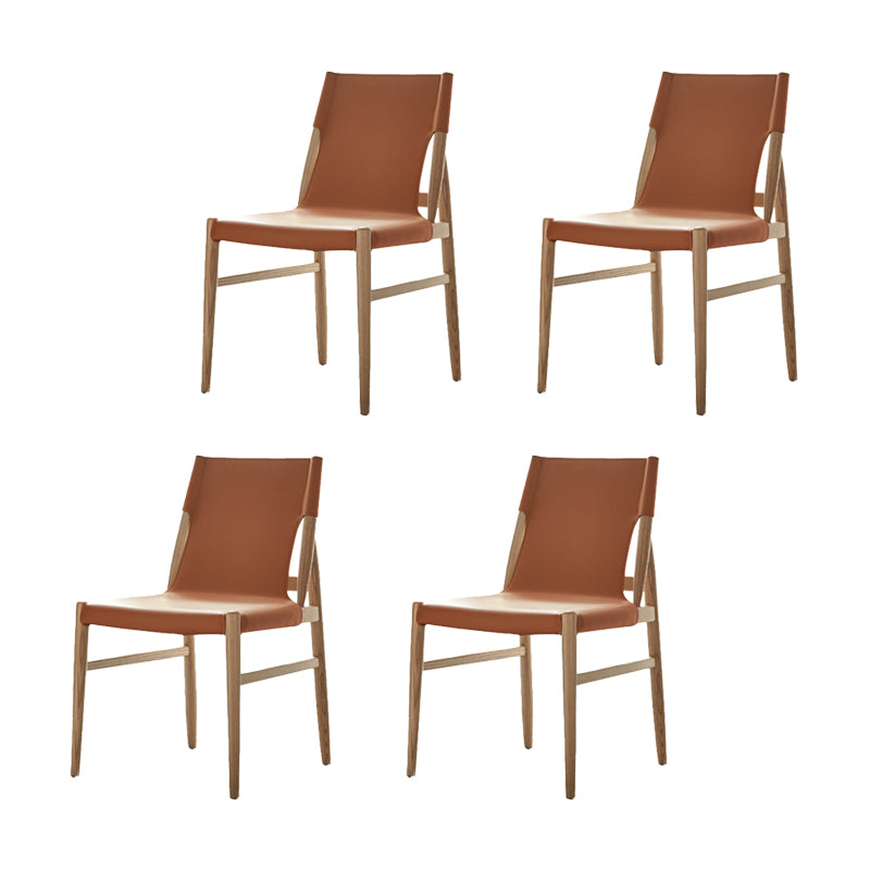 Modern Simple Side Chair Solid Wood Frame Side Dining Chair for Dining Room