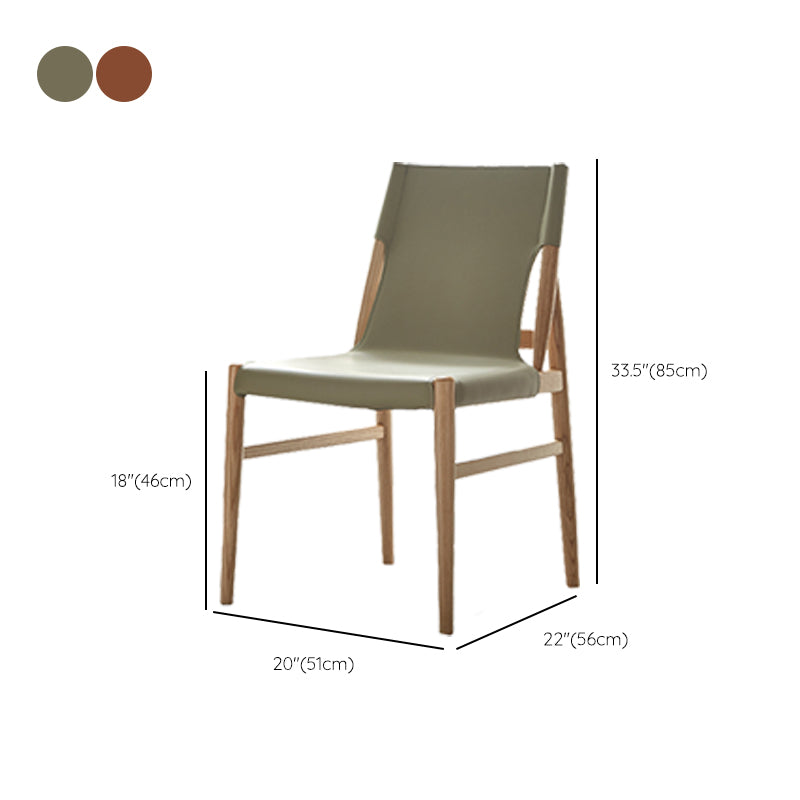 Modern Simple Side Chair Solid Wood Frame Side Dining Chair for Dining Room