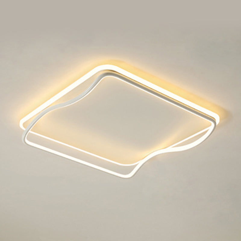 Geometric Flush Light Modern Metal 1 Light Flush Mount Light Fixture