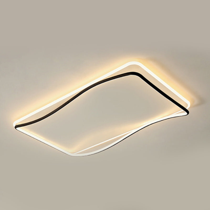 Geometric Flush Light Modern Metal 1 Light Flush Mount Light Fixture