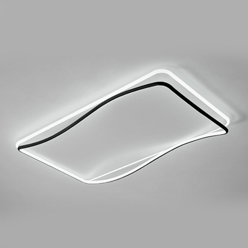 Geometric Flush Light Modern Metal 1 Light Flush Mount Light Fixture