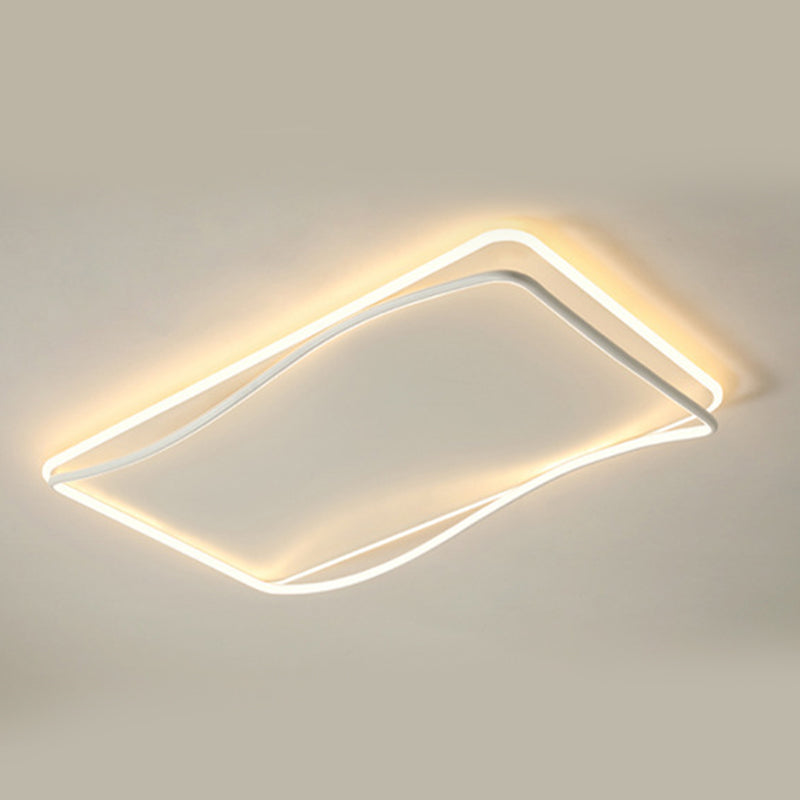 Geometric Flush Light Modern Metal 1 Light Flush Mount Light Fixture