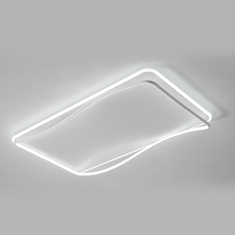 Geometric Flush Light Modern Metal 1 Light Flush Mount Light Fixture