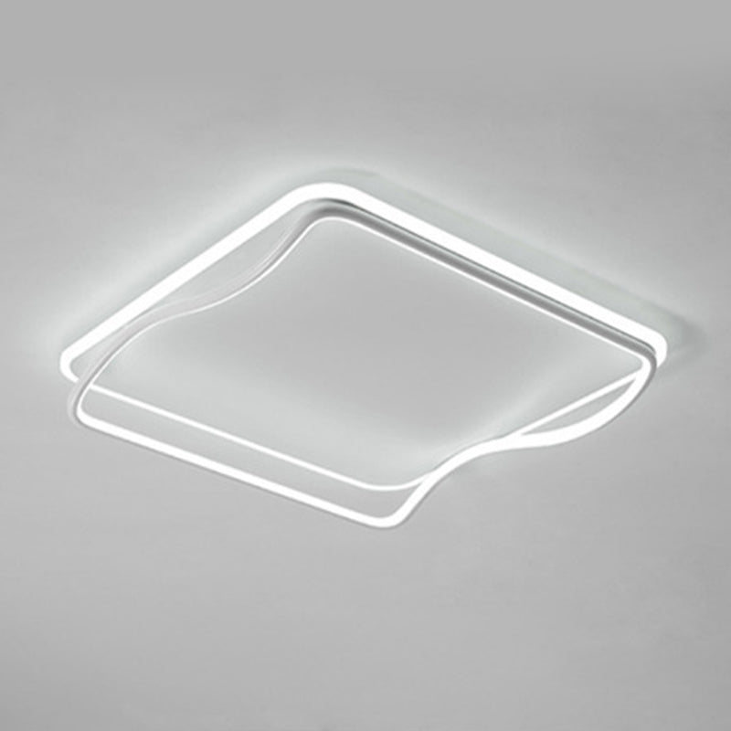 Geometric Flush Light Modern Metal 1 Light Flush Mount Light Fixture