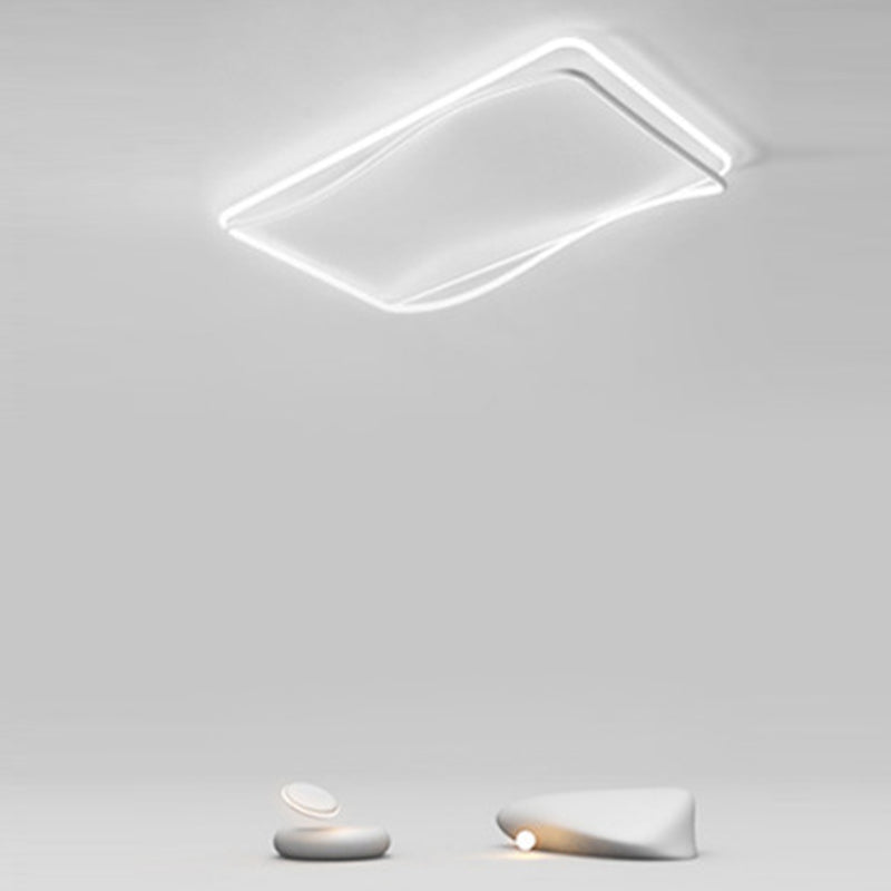Geometric Flush Light Modern Metal 1 Light Flush Mount Light Fixture