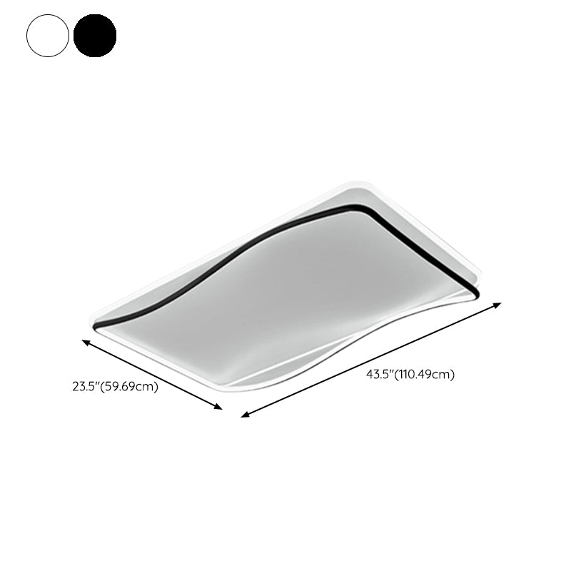 Geometric Flush Light Modern Metal 1 Light Flush Mount Light Fixture