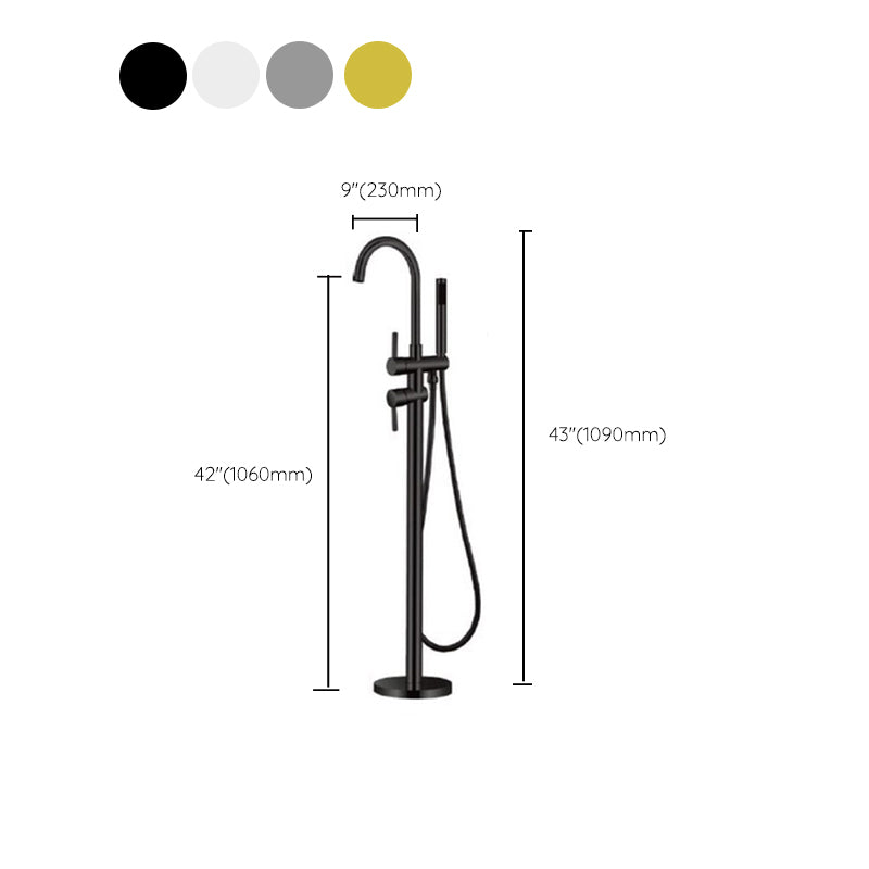 Floor Standing Bathroom Faucet Handheld Shower Bathtub Faucet