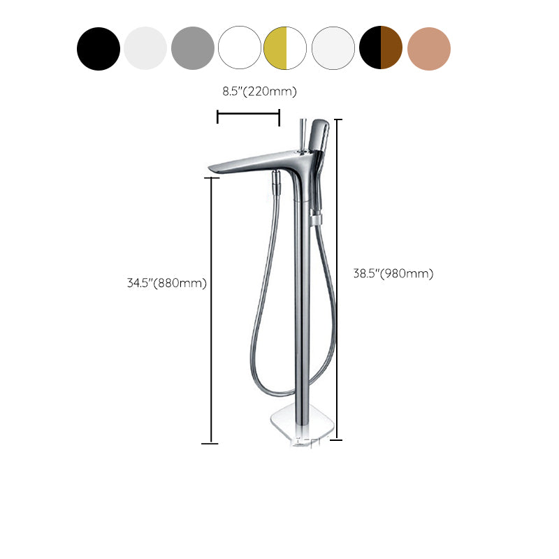 Floor Standing Bathroom Faucet Handheld Shower Bathtub Faucet