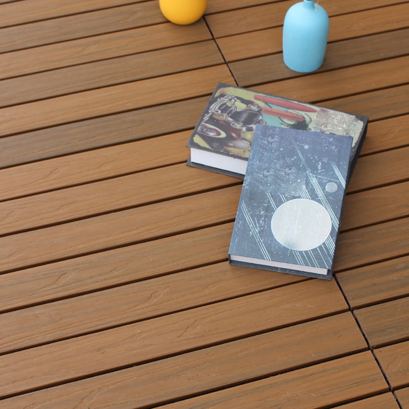 Deck Plank Interlocking Manufactured Wood Flooring Tiles Outdoor Flooring