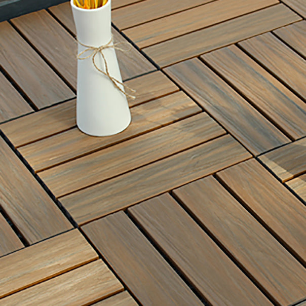 Deck Plank Interlocking Manufactured Wood Flooring Tiles Outdoor Flooring