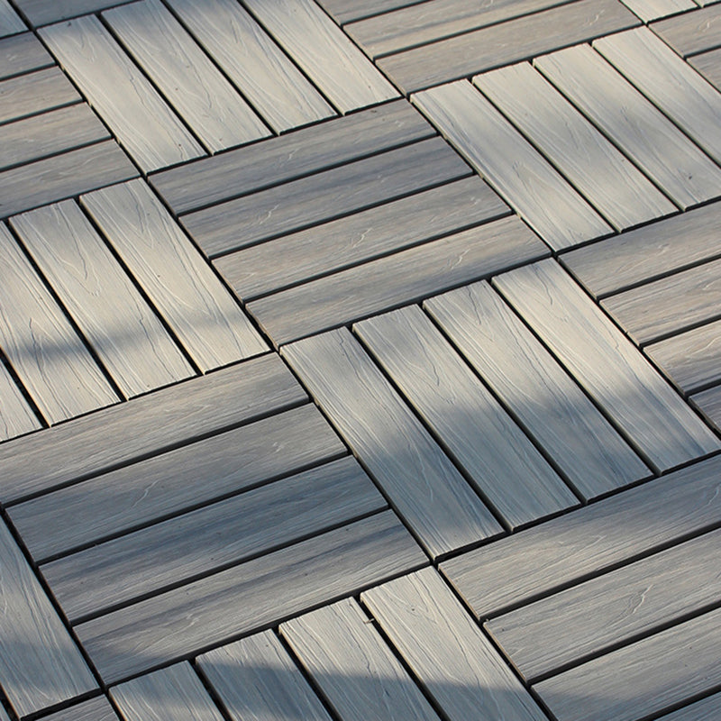 Deck Plank Interlocking Manufactured Wood Flooring Tiles Outdoor Flooring
