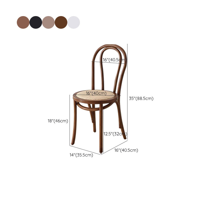 Industrial Kitchen Dining Chairs Solid Wood Windsor Back Side Chair