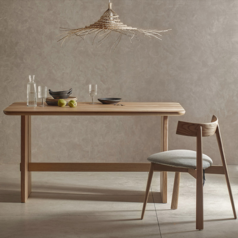 Modern Style Dining Furniture 1/2/3/4/5 Pcs Solid Wood Dining Set with Rectangle Table