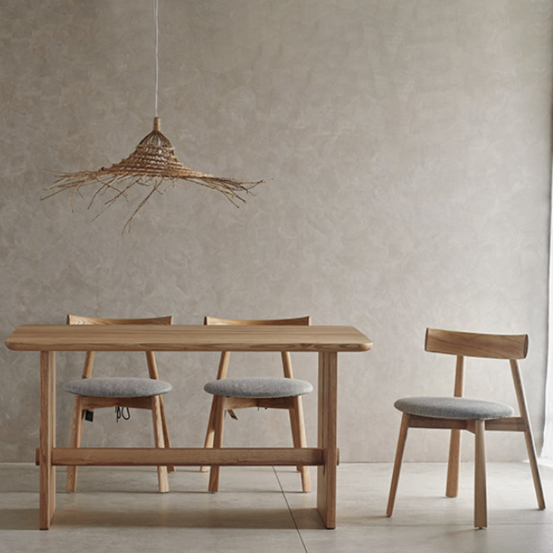 Modern Style Dining Furniture 1/2/3/4/5 Pcs Solid Wood Dining Set with Rectangle Table