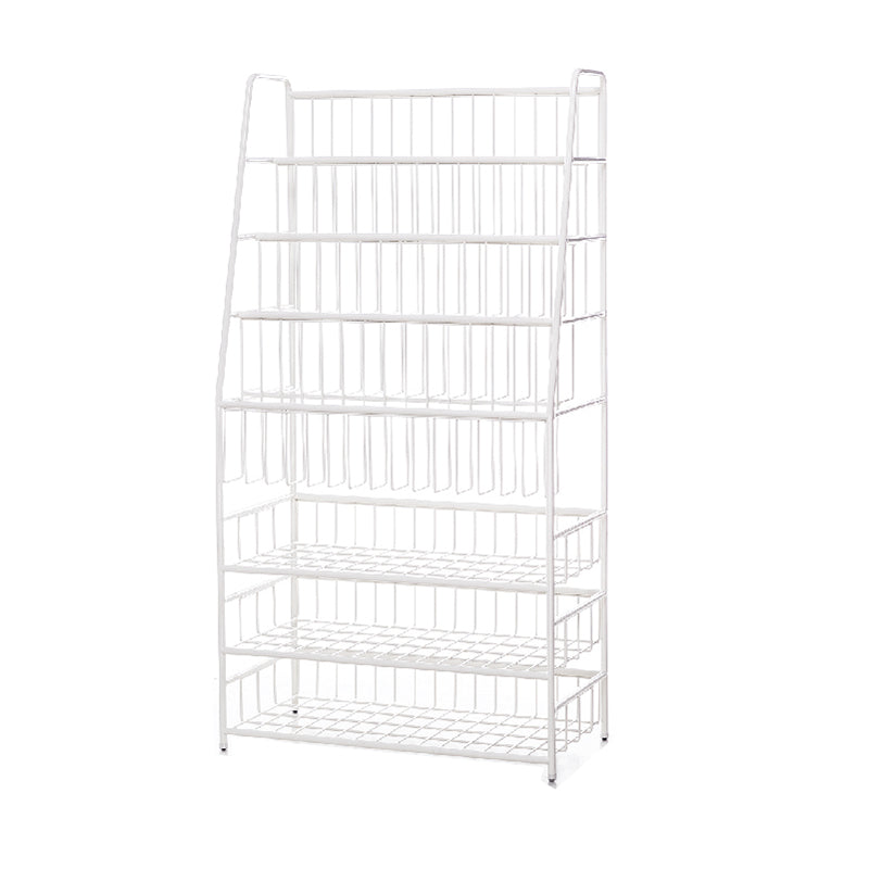 Contemporary Metal Book Display Closed Back Freestanding Bookcase