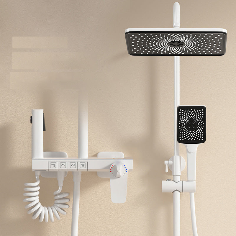 Modern Shower System Slide Bar Included Wall Mounted Shower Set