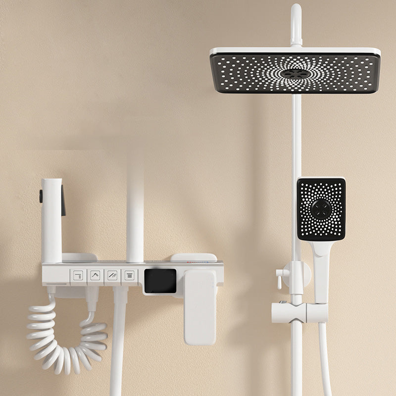 Modern Shower System Slide Bar Included Wall Mounted Shower Set