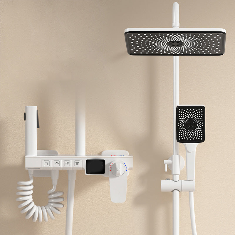 Modern Shower System Slide Bar Included Wall Mounted Shower Set